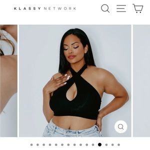 White Keyhole Brami Top